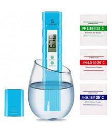 Wellon High Quality Pen Type pH Meter for Water Purity pH Tester With Automatic Calibration (Blue)